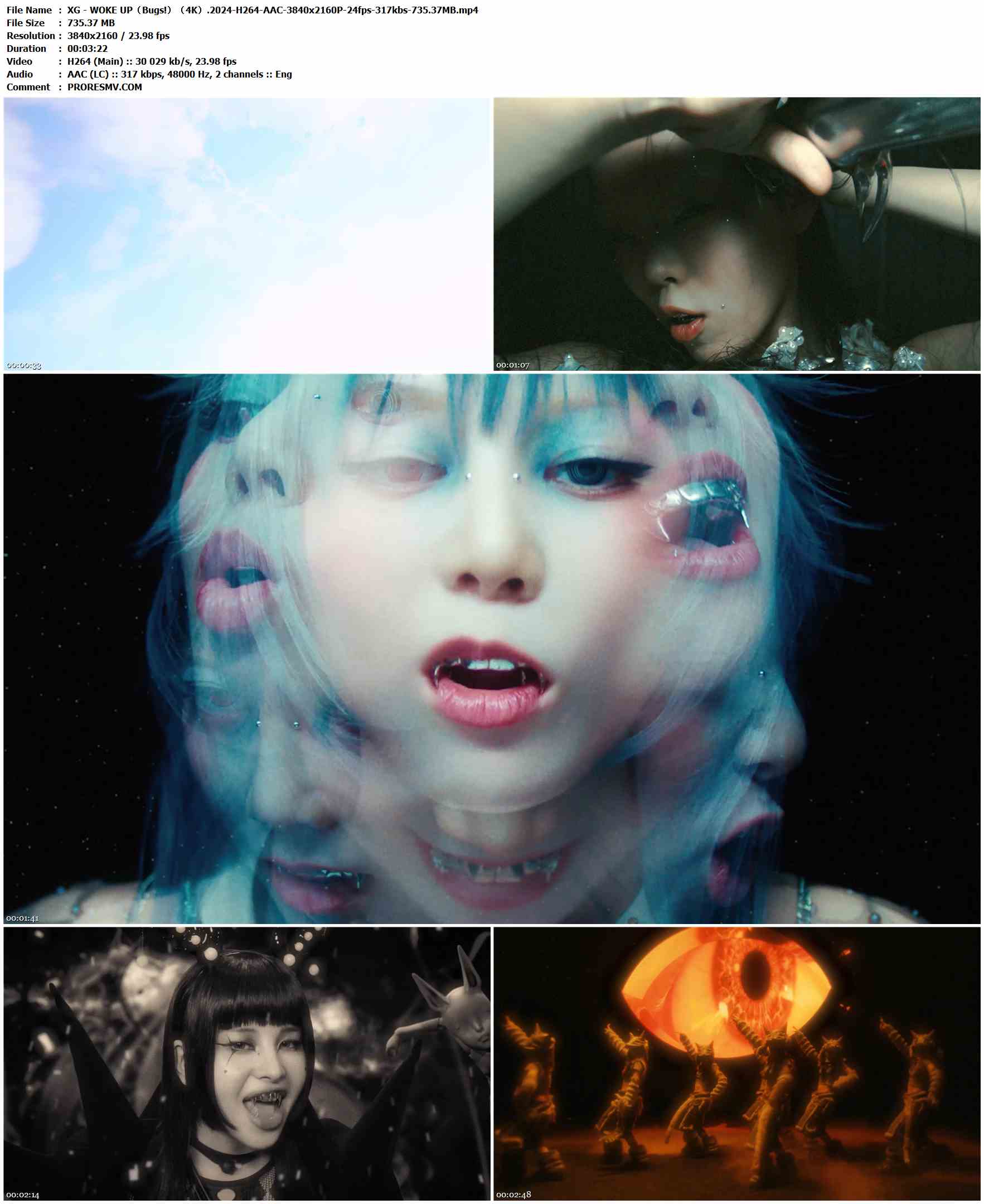 XG - WOKE UP（Bugs!）（4K）.2024-H264-AAC-3840x2160P-24fps-317kbs-735.37MB官方MV_高清MV